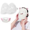 HANSAMU 2 Pack Reusable Hot Cold Face Towel Mask for Skincare, Facial Masks Steamer Facial Kits for Women Girls Estheticians Skin Care, 100 PCS Disposable Preserving, 1 Spa Headband