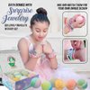 Unicorn Bath Bombs for Girls with Jewelry Inside & Jewelry Box for Kids - Organic, Skin Moisturizing, Natural Bubble Bath Bombs for Kids with Surprise Toy Inside, Birthday, Christmas Gift for Girls