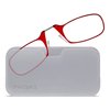 ThinOptics unisex-adult Reading Glasses + White Universal Pod Case | Red Frames, 2.50 Strength Readers Red Frames / White Case, 44 mm