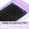 NAGARAKU 5 Trays Eyelash Extensions Individual Lashes 0.15mm D curl 11/12/13/14/15mm in 1 pack Classic Matte Black Natural Professional Faux Mink 16 rows