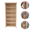 Homoyoyo Doll House Model Doll Storage Cabinet 1 12 Scale Wooden Bookshelf Miniature Wood Furniture Wood Decor Mini Furniture Doll House Furniture Small Wooden Bookshelf Mini House Supply