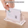 SANRUI Business Card Holder for Desk Clear Acrylic Business Card Display Business Card Stand Office