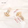 Pearl Hair Comb Small Decorative Hair Side Comb Delicate fan-shaped Appearance and Embellished with Pearls Elegant Pearl Hair Side Comb for Women