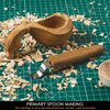 BeaverCraft Hook Knife Wood Carving SK1S Spoon Carving Knife with Leather Sheath - Wood Carving Hook Knife - Spoon Bowl Carving Tools - Wood Carving Tools for Beginner and Profi Whittling Knives Tools