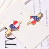 HIFANMM 2pcs 4th of July Hair Clips Metal Patriotic Hair Accessories for Women Girls Independence Day Hair Barrettes USA Flag Heart Cute Hairpins Gold Baby Hair Alligator Clip for Kids Party Decor
