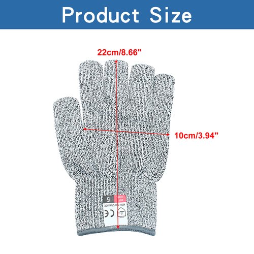 Zorfeter Cut Resistant Gloves for Kids, XXS(Ages 5-8) Food Grade Level 5 Protection Safety Kitchen Gloves for Cutting and Wood Carving, 1 Pair