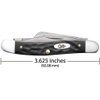 Case WR XX Pocket Knife Rough Black Jigged Synthetic Medium Stockman Item #18222 - (6318 SS) - Length Closed: 3 5/8 Inches