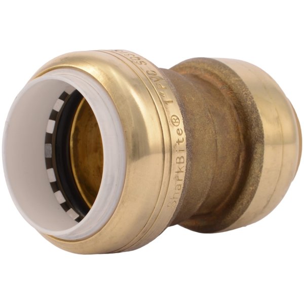 SharkBite 1 Inch CTS x 1 Inch PVC Transition Coupling, Push to Connect Brass Plumbing Fitting, PEX Pipe, Copper, CPVC, PE-RT, HDPE, UIP4020A