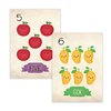 Children Inspire Design Nursery Decor, Fruits Counting Cards, Number Flash Cards 1-10, Kid's Decor, Eco-Friendly Print, Wall Letters And Numbers
