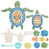 WEBEEDY 2 Set DIY Turtle Mosaic Kit Mosaic Sea Turtle Mosaic Wall Art Turtle DIY Craft Kit for Adults Patio Yard Pool and Garden Christmas Decor Crafts Gift for Fun Home Activities
