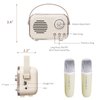 Mini Karaoke Machine for Kids, Portable Bluetooth Speaker with 2 Wireless Microphones HiFi Music Player, Retro Microphone and Speaker Set Gifts for Kids Birthday Home Party (Pink)