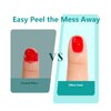 Soft gel Latex Nail Polish Barrier Peel Off 15ML White Latex Liquid Nail Simple Peel off Cuticle Guard for Nail Polish Liquid Peel Off Tape Fast Dry Manicure Varnish