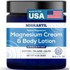MIGRASTIL Topical Magnesium Cream & Body Lotion 4oz. - Promotes Sleep and Soothing Relief for Sore Muscles, Leg Cramps, Etc. Made in The USA.