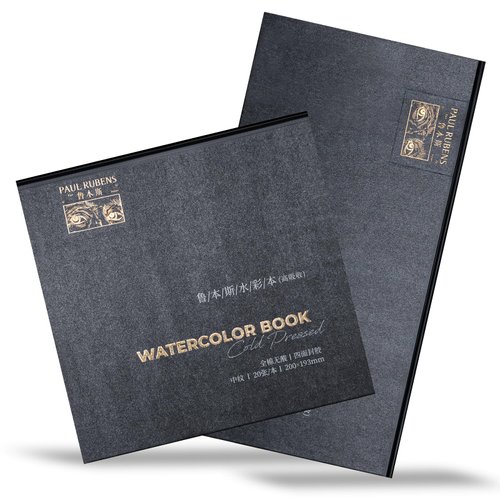 2 Pack Paul Rubens Watercolor Block,100% Cotton Watercolor Paper, 300gsm/140lb, Acid-Free, 20 Sheets Cold Press Watercolour Paper Pad Sketchbook for Artists Adults Students