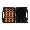 JOOLA Tour Carrying Case - Ping Pong Paddle Case with 18 40mm 3 Star Competition Ping Pong Balls and Space for Storing 2 Standard Table Tennis Rackets - Durable High Density Case with EVA Foam Lining