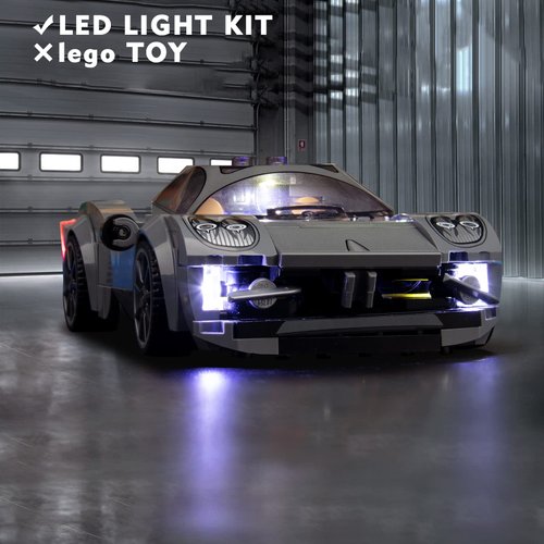VONADO LED Light Set Compatible with Lego Speed Champions Pagani Utopia 76915, Led Light Kit Compatible with Lego Italian Hypercar 76915 Race Car Toy Model Building Kit - Not Include The Lego Set