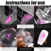 Rotatable Nail Stamp Silicone Nail Stamper Kit Transparent Nail Art Stamper With Scraper French Tip Nail Tool Adjustable Pattern Size Jelly Nail Stamps Nail Art Tools French Manicure Nail Stamping Kit
