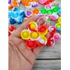 20 Packs Bulk Flower Fidget Bubble Mini Pop Fidget Keychain，Birthday Party Favors Supplies summer Student Prizes