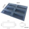 Bluedrop Silicone Bread Forms Square Shape Bread Molds Non Stick Bakery Trays Silicone Coated Fiber Glass 6 Caves Rectangle Moulds