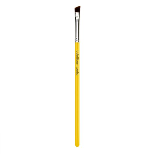 Bdellium Tools Professional Makeup Brush - Studio Series 763 Angled Brow - With Mix of Soft Synthetic & Natural Fibers, For Defining Eyebrows (Yellow, 1pc)
