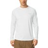 BALEAF Men's Sun Protection Shirts UV SPF T-Shirts UPF 50+ Long Sleeve Rash Guard Fishing Running Quick Dry White Size L