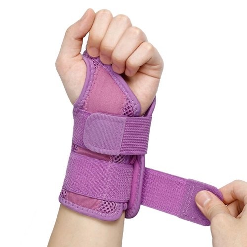 NuCamper Wrist Brace Carpal Tunnel Right Left Hand for Men Women, Night Wrist Sleep Supports Splints Arm Stabilizer with Compression Sleeve Adjustable Straps,for Tendonitis Arthritis Pain Relief (Right Hand-Purple, Small/Medium (Pack of 1))