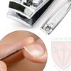 3 Swords Germany – Brand Quality fingernail & toenail Clipper, Manicure, Pedicure Nail Care by with Metal Nail File and case, Silver Color Edition
