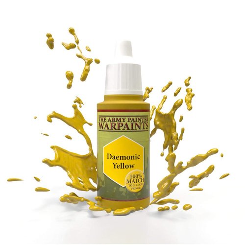 The Army Painter Daemonic Yellow Warpaint - Acrylic Non-Toxic Heavily Pigmented Water Based Paint for Tabletop Roleplaying, Boardgames, and Wargames Miniature Model Painting- 18 ml