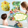 2 Pack Mesh Bath Toy Organizer, Anberky Cute Duck & Dinosaur Bath Toy Storage Net Bathtub Toy Organizer, Perfect Bathroom Hanging Storage Bag Quick Dry Bath Toy Holder Bag with 8 Strong Hooks (#A)