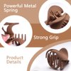 Hair claw Clips for Women Thick Hair 5pcs,Strong Grip Secure Hold Inner Teeth,Small Hair Clip for Girls Thin Hair No Slip Beauty Accessories (Neutral colors-5)