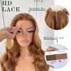 MITIMES Pre Plucked Highlight Ombre Glueless Lace Front Wigs Synthetic Ready To Wear Honey blonde Lace Front Wig Balayage Wig For Black Women
