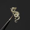WOKOTO 20pcs Gold and Silver Chinese Dragon Nail Charms for Long Nails Dragon Jewelrys 3D Nail Jewelry for Acrylic Nails Art 3D Dragon Charms Silver Nail Studs Charms for Nails Designs Charms