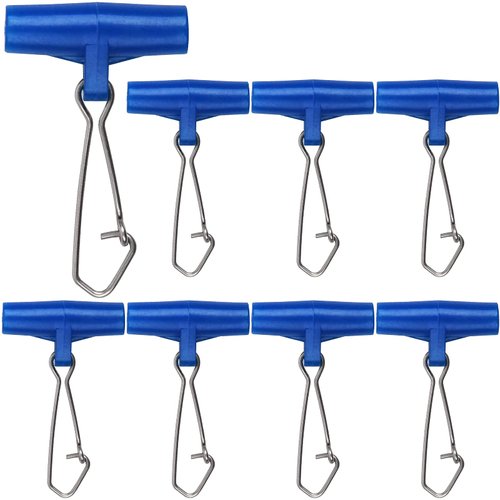 Fishing Line Sinker Slide with Duo Lock Snap Fishing Sinker Slides with Hooked Snap High Strength Sinker Slider Stainless Steel Swivel Snap for Catfish Rig Striper Surf Fishing Rig Weights