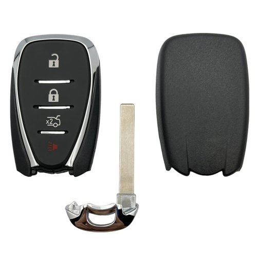 WKIOERAD Replacement Keyless Entry Remote Smart Key Fob Shell Case Fit for Chevy Chevrolet Camaro Malibu Equinox Cruze Blazer Trax Volt Bolt Key Fob Cover (4 Buttons)