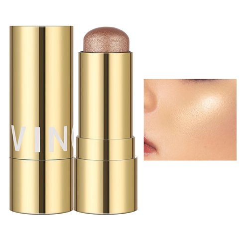 MIELIKKI Cream Highlighter Stick, Contour Stick Makeup, Shades with Eyeshadow Sticks & Blush Sticks, Long Lasting, Waterproof, Shimmer Finish, Highlight #04