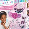 Make It Real: Crown Of Enchantment - DIY Jewelry Kit, Create Up To 12 Eye-Catching Charm Hair Accessories, Butterflies, 73 Pieces, All-In- 1 DIY KIT, Tweens & Girls, Arts & Crafts, Kids Ages 8+