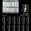 C12rtive 120Pcs Matte Dual Nail Forms,Square C-Curved Extension Poly Nail Gel Nail Forms Full Cover Nail Molds 12 Sizes for Solid Nail Gel Glue Nail Art Design Salon&DIY