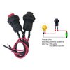 DGBRSM 4pcs Red + Black Small 12mm Latch Switch with Pre-Welded Wire Lock-Free Self-Reset Normally Open Dot Switch