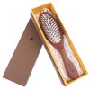 Breezelike Wood Hair Brush - Wooden Professional Detangling Massage Brush Handmade with Natural Red Sandalwood