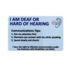 Hard of Hearing Medical ID Card – Personalized ICE Card for Deaf Awareness, Emergency Contact Info, and Safety Customized with your name and contacts