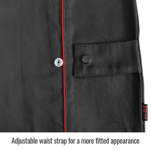 BSX BX9C Black W/Red Flames Cotton Welding Jacket - XL