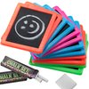 Neon Chalkboard Set for Kids - (Pack of 24) Mini Chalk Boards Each with 2 Chalk Sticks, and 1 Eraser for Boys and Girls Birthday Party Favors for Kids Goodie Bags