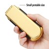 Yusong Mini Travel Hair Brush Set, Folding Hairbrush with Mirror For Women Girls Compact Pocket Size Comb For Purse, Gym, Trip, Swiming (2pcs, Gold&Silver)