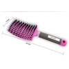 Zabolight Premium Vent Boar Bristle Hair Brush Vented Detangling Oversize Hair Brush for Thick Long Curly Hair, Curved Fast Blow Drying Brush for Women & Men (Pink)