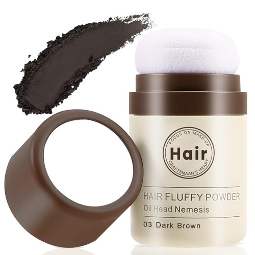 Noerrors Dry Shampoo Powder, Mattifying Root Boost Fuller Looking Non-aerosol Benzene-free No White Cast Refresh Hair Fluffy Volumizing Volume Powder Wash Free Travel Size for Women Men #03Dark Brown