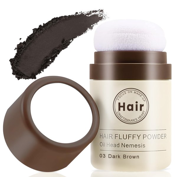 Noerrors Dry Shampoo Powder, Mattifying Root Boost Fuller Looking Non-aerosol Benzene-free No White Cast Refresh Hair Fluffy Volumizing Volume Powder Wash Free Travel Size for Women Men #03Dark Brown