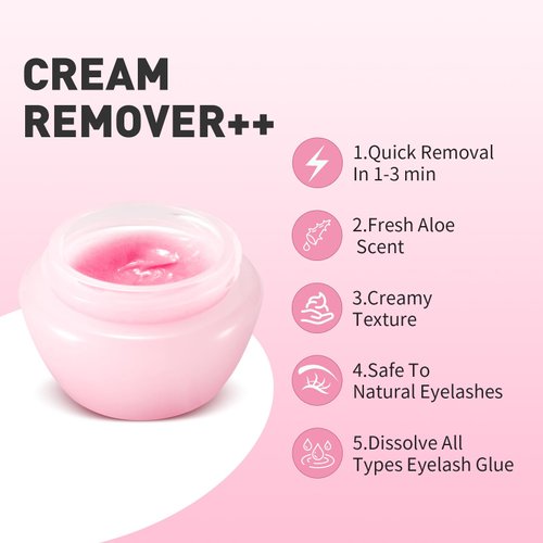 lashmate lily Scented Cream Lash Remover for Lash Extensions - Gentle Eyelash Extensions Adhesive Dissolver - Salon-use Eyelash Extensions Remover - 5g