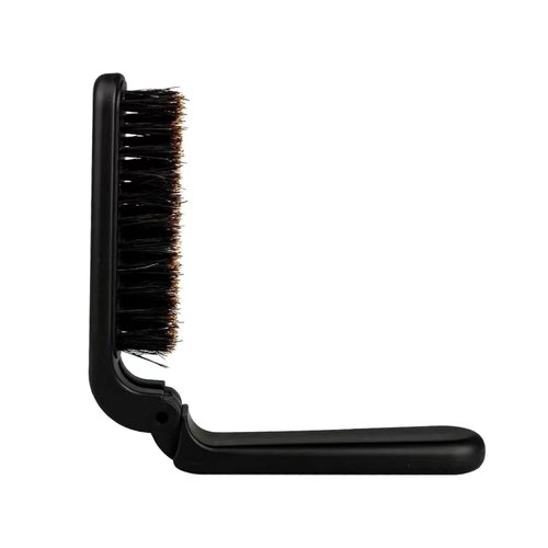 1Pc Black Travel Hair Brush,Folding Boar Bristles Brush Collapsable Pocket Hair Brush,Anti-Static Range Mini Hair Brush,Portable Hair Brush for Women and Men,Hair Brushes Styling Tools,Appliances