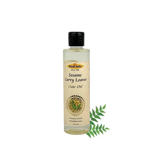 Khadi India Sesame and Curry Leaves Hair Oil: Natural Nourishment for Strong Hair (Set of 2)
