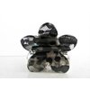 Generic Small mini black lacy flower hair claw clip with crystals (Crystal choice: No crystal), 1 Count (Pack of 1)